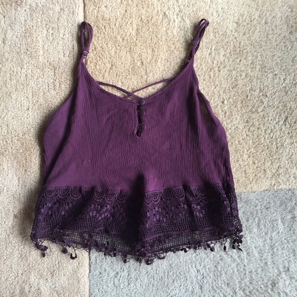 cute purple crop tops